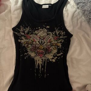 No Boundaries Rhinestoned Tank